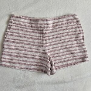 LOFT Striped Pink and White Tweed Women's Riviera Shorts, 4